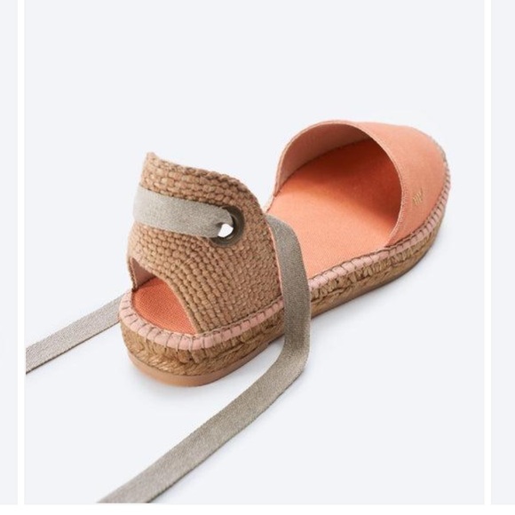 NWT Viscata Barcelona Candell Limited Edition Canvas Espadrille Flats, Lipstick - Picture 2 of 8